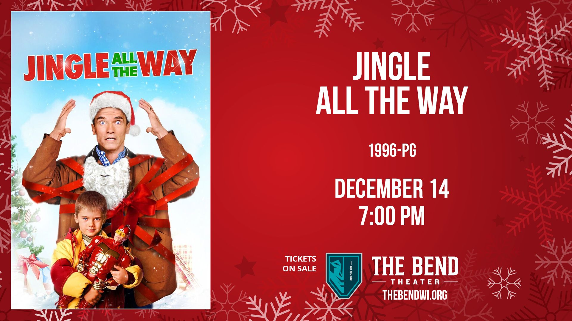 1920x1080 Holiday Classics: Jingle All The Way (1996) Bend Theater. West Bend, WI
