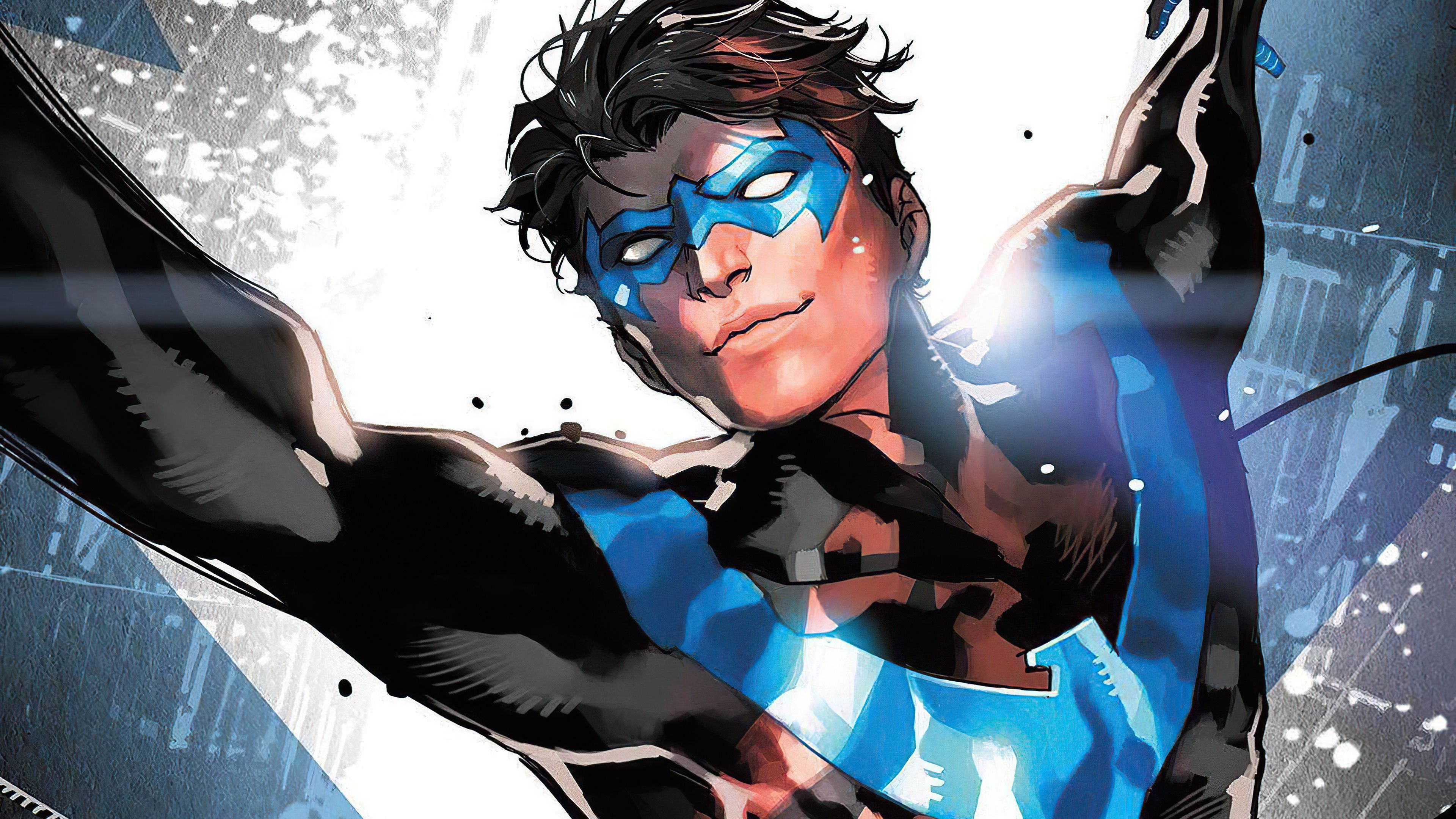 3840x2160 Nightwing Soars: 4K Ultra HD DC Comics Wallpaper Featuring Dick Graysonx2160