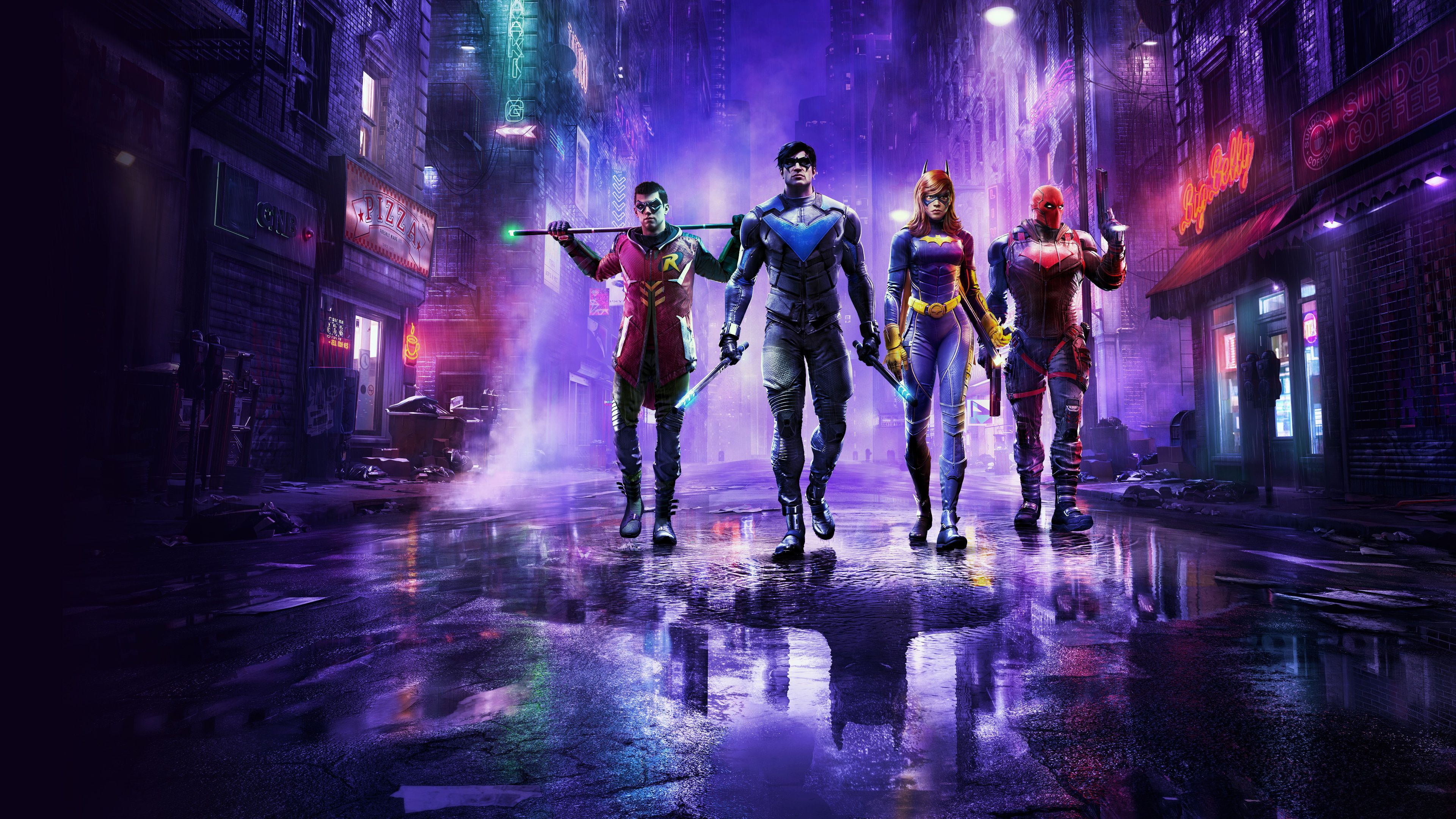 3840x2160 Robin Nightwing Batgirl Red Hood 4K HD Gotham Knights Wallpaper