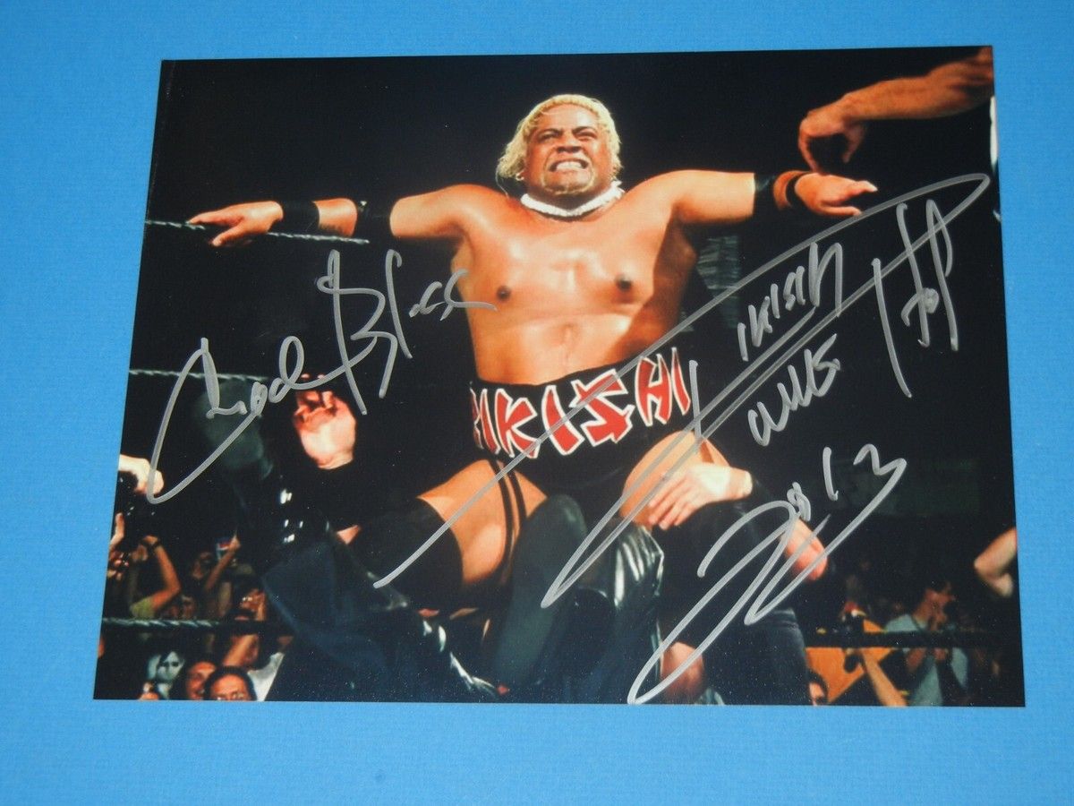 1200x900 RIKISHI WWE WRESTLER SIGNED 8X10 PHOTO coa