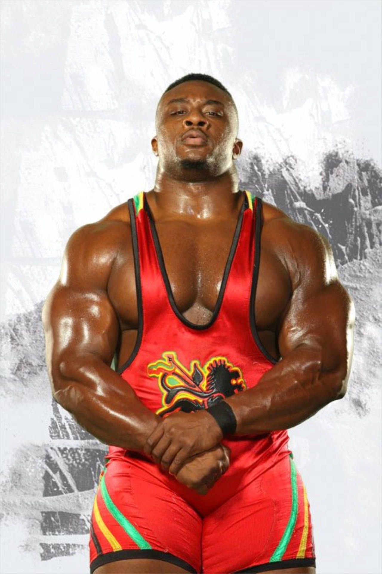 1280x1920 Download Caption: Big E, a Talented American Wrestler, Displaying His Muscular Physique Wallpaper