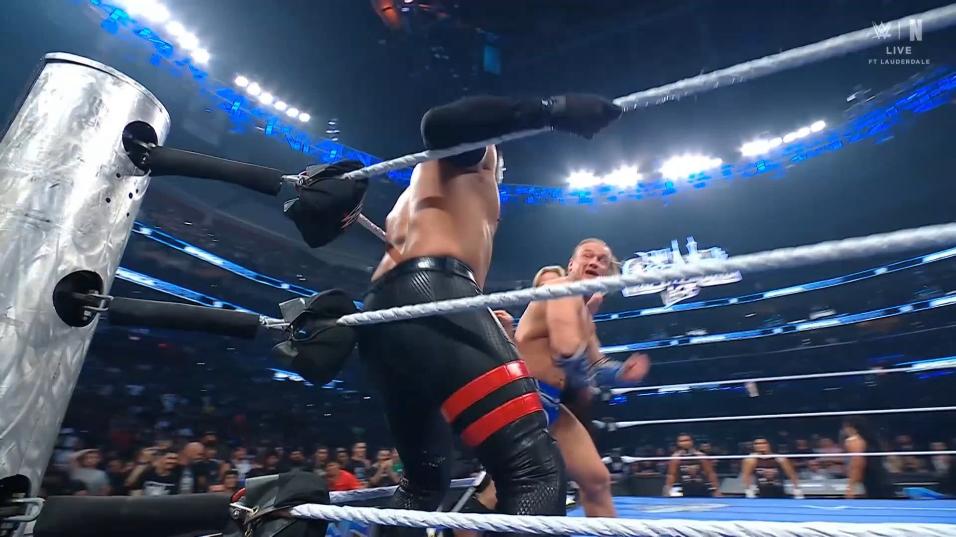 1920x1080 Ilja Dragunov delivers a series of chops to Tama Tonga, but it’s not effective