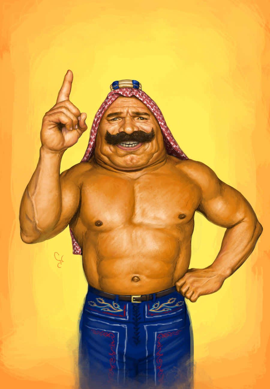 900x1294 Download The Iron Sheik Graphic Art Wallpaper