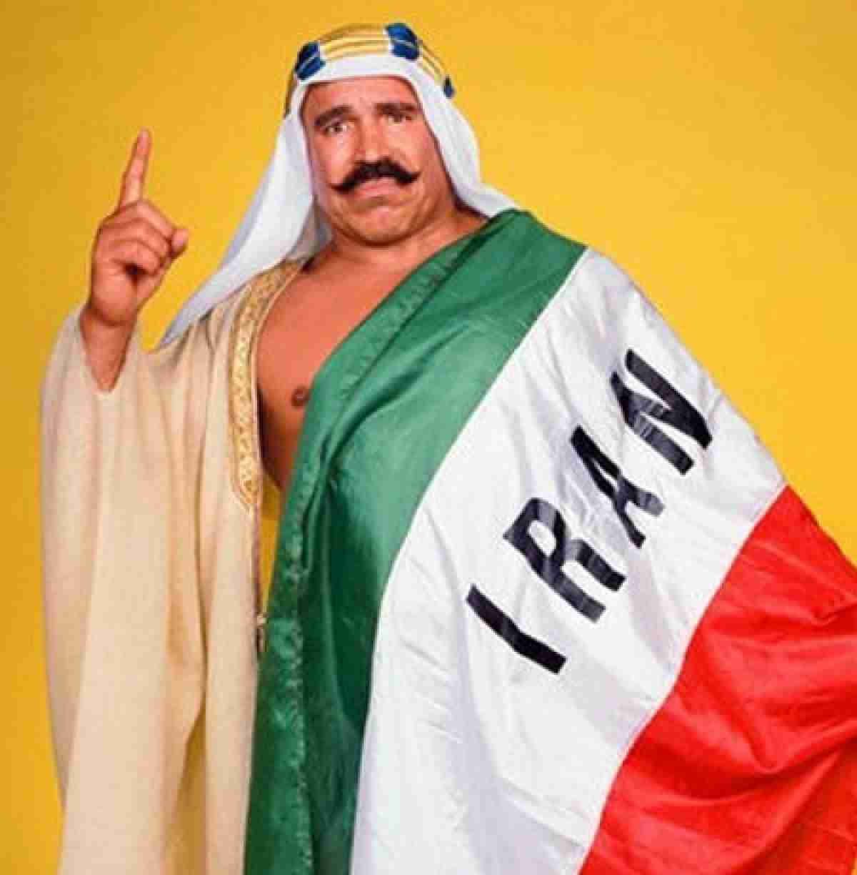 1200x1224 Download The Iron Sheik With Flag Wallpaper