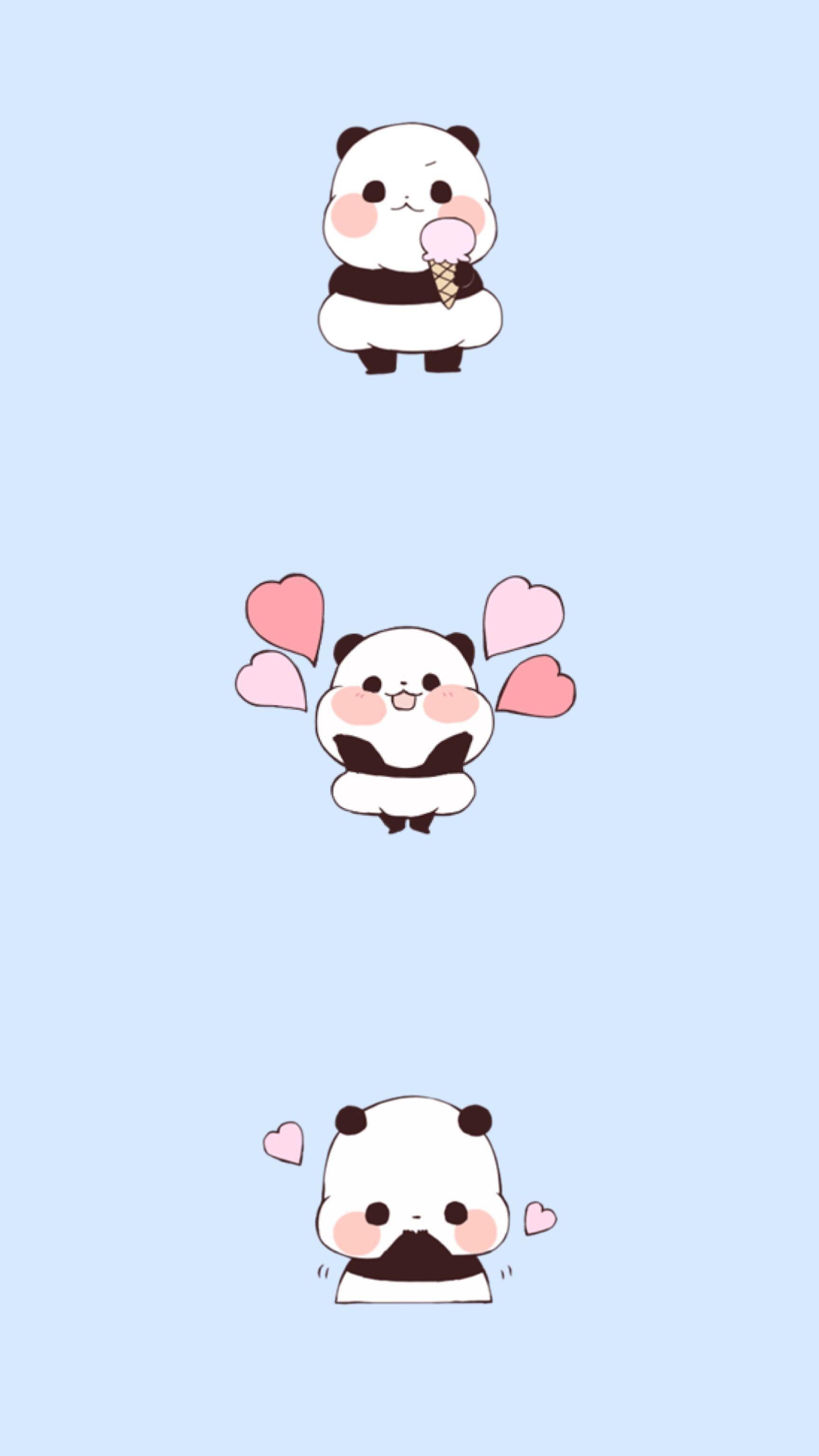1728x3072 Kawaii Cute Anime Panda Wallpaper