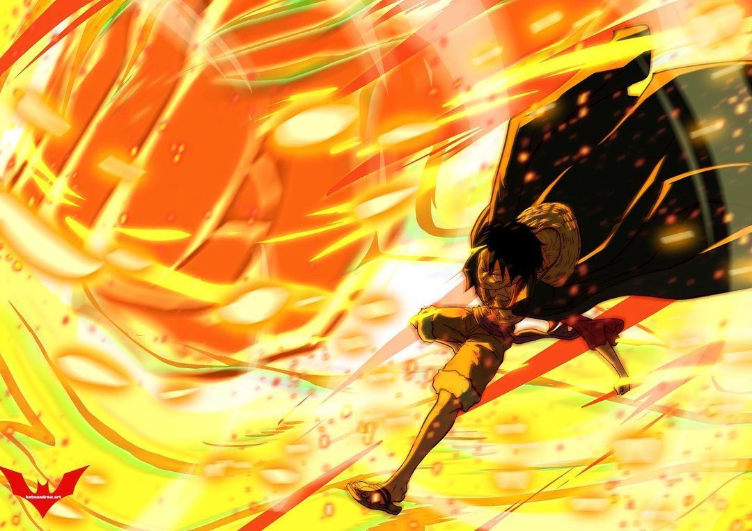 1080x763 Luffy Red Roc Wallpaper