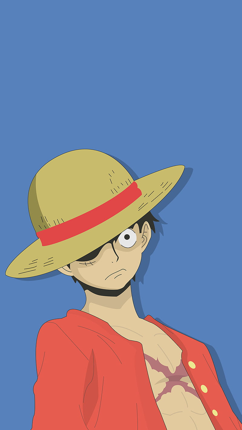 800x1422 HD Luffy Red Wallpaper