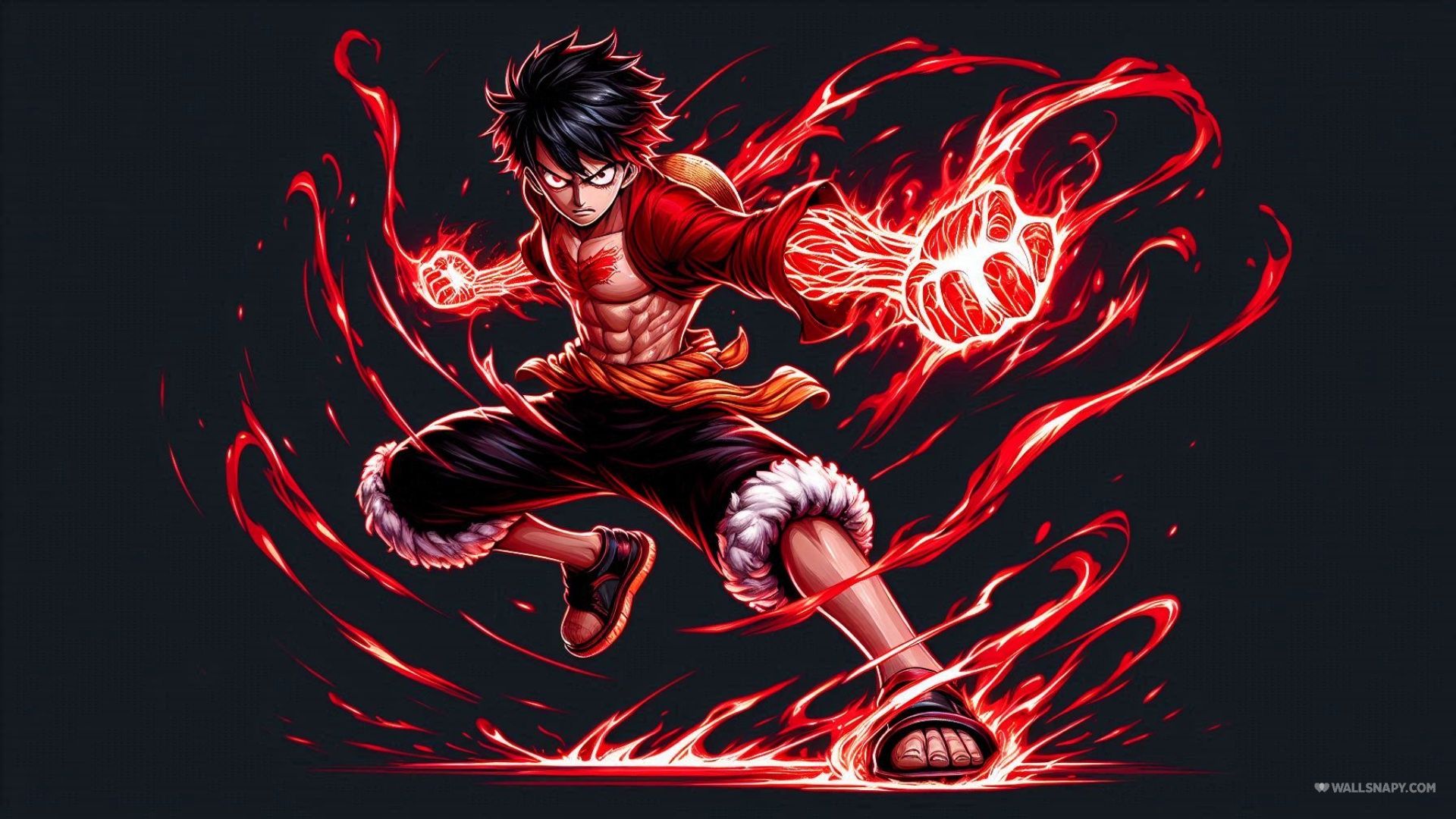 1920x1080 Monkey d luffy red hawk punch one piece wallpaper