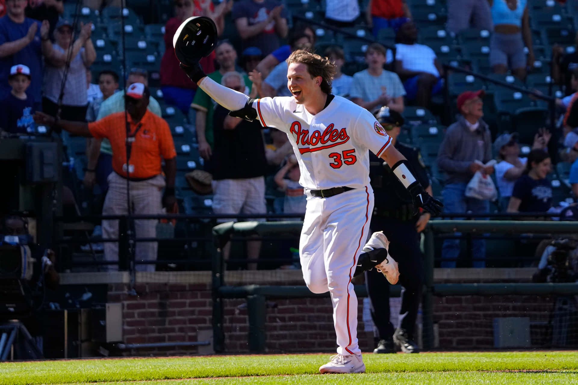 1920x1280 Download Adley Rutschman during a baseball game Wallpaper