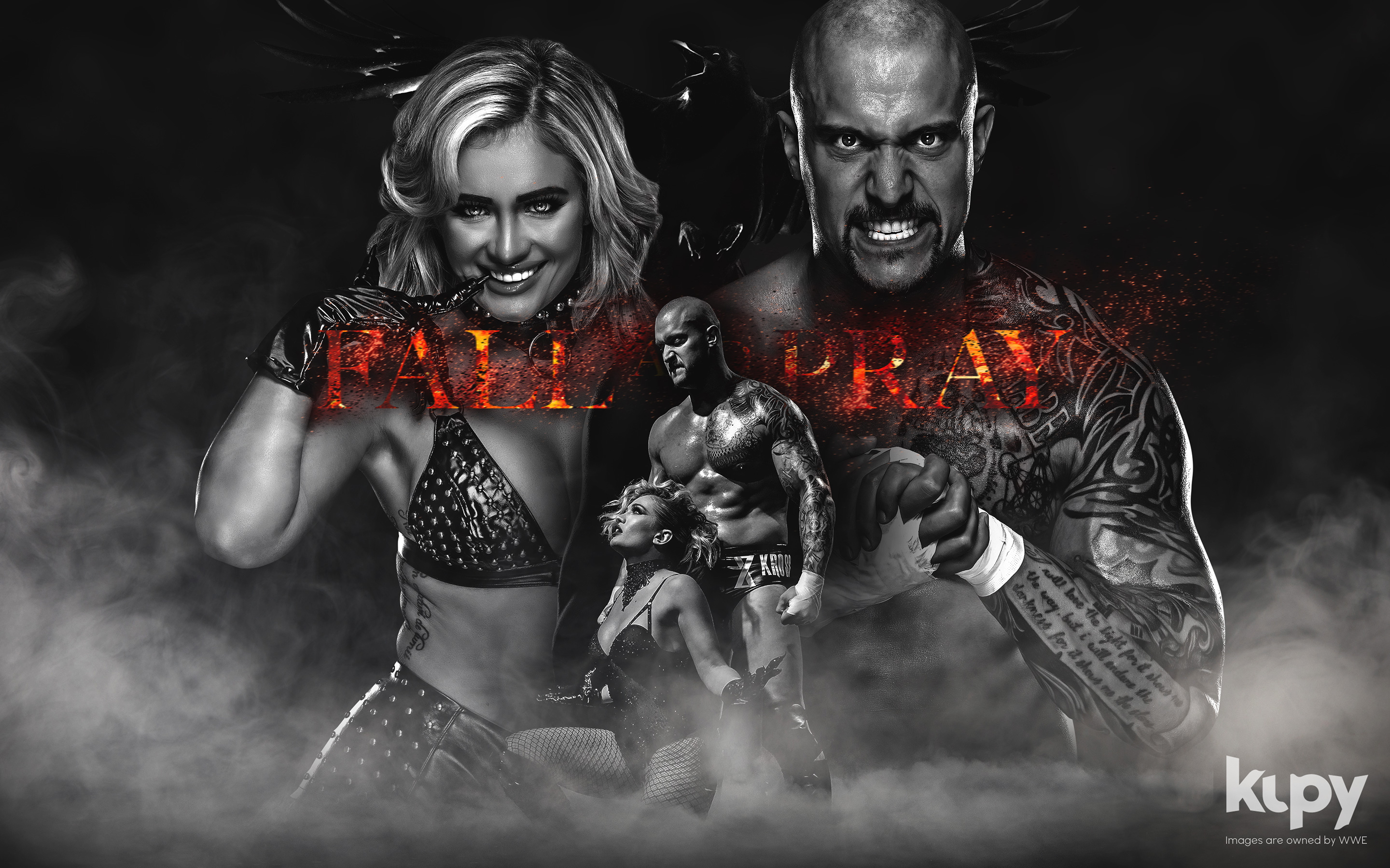 2880x1800 NEW “FALL AND PRAY” Scarlett and Karrion Kross wallpaper! Wrestling Wallpaper