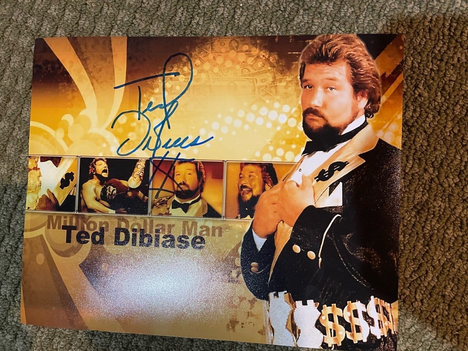 1600x1200 TED DIBIASE signed 8x10 Million Dollar Man, gold photo
