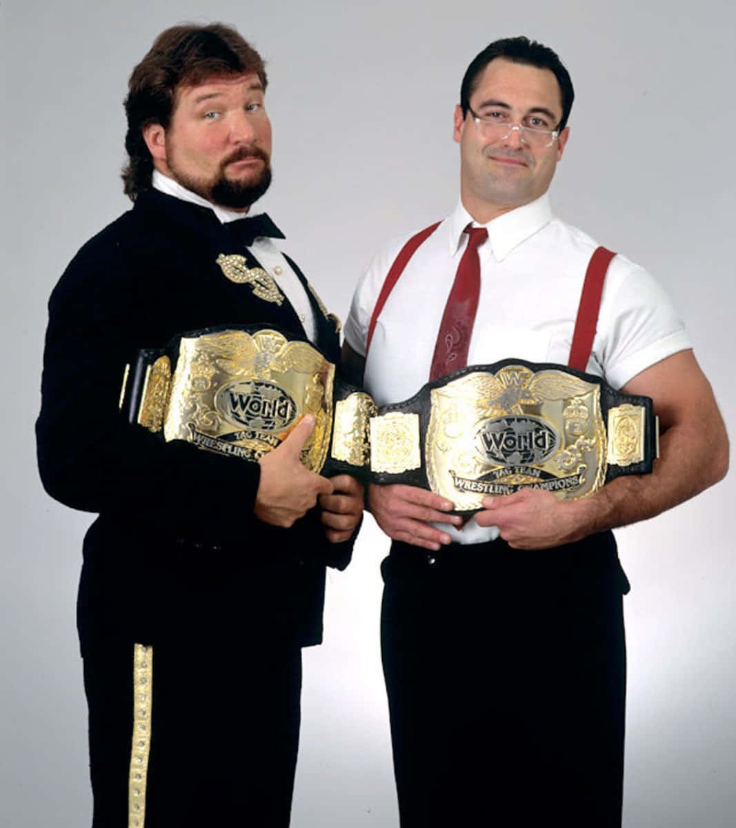 1067x1200 Download WWF World Tag Team Champions Ted DiBiase And Mike Rotunda Wallpaper