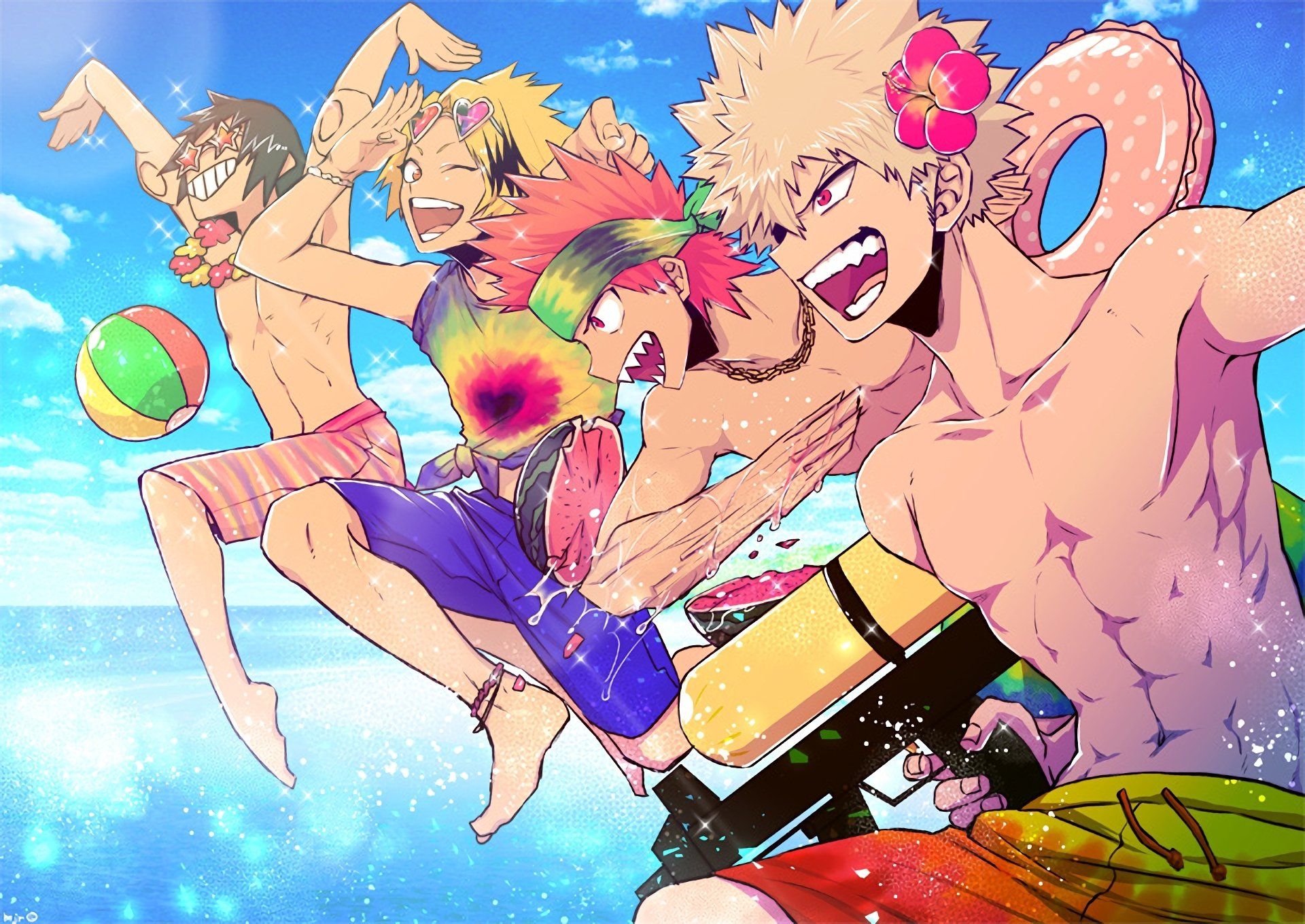 1920x1359 My Hero Academia Squad Summer Vibes HD Wallpaperx1359