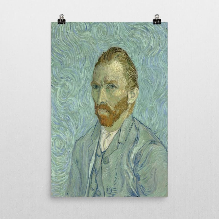 894x894 Vintage Poster Van Gogh's Self Portrait, September 1889 0033 Matte Paper Poster (24x36): Posters & Prints