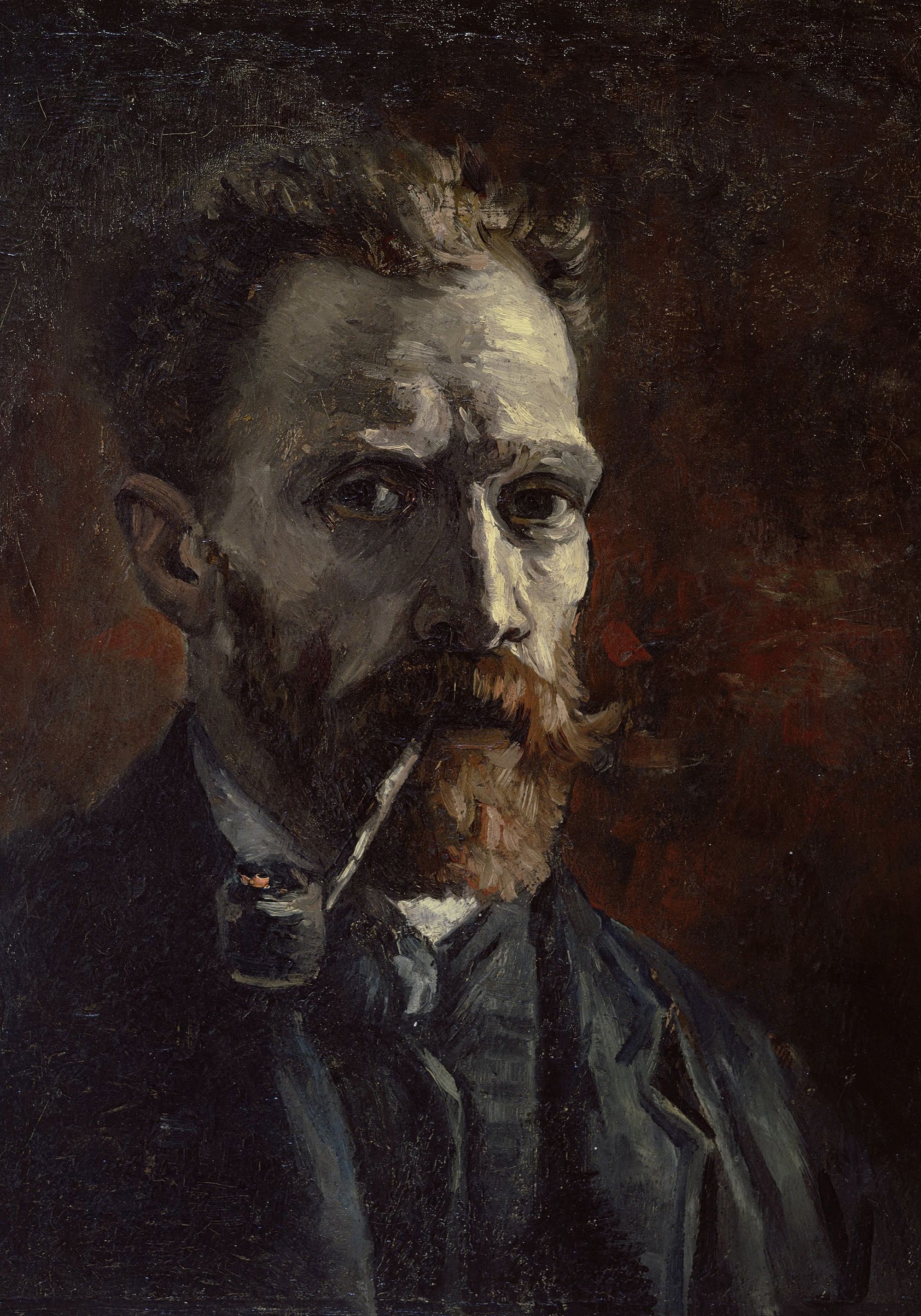 2000x2857 Vincent Van Gogh- Self Portrait with Pipe Poster 8 x 12 in