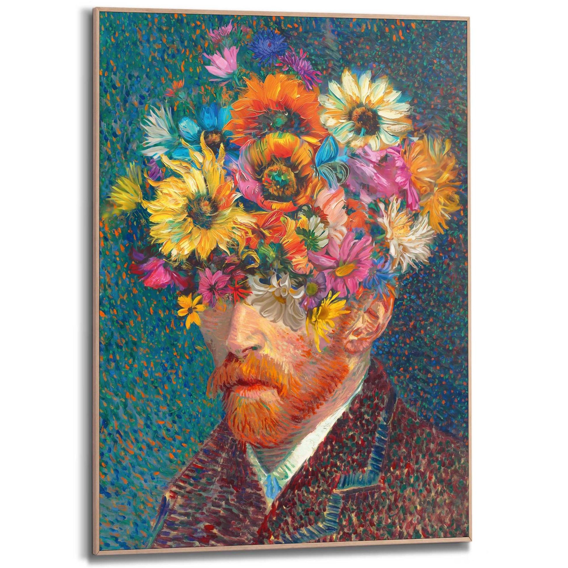 1946x1946 Framed in Wood Van Gogh portrait art edition 70x50