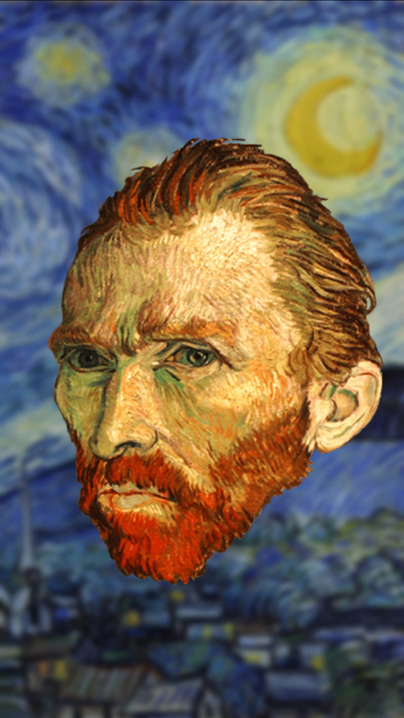 800x1422 Van Gogh, cara, face, huawei, iphone, pintura, samsung, vangogh, HD phone wallpaper