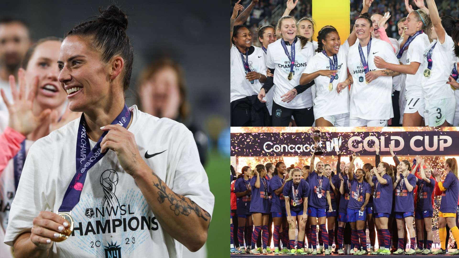 1920x1080 VIDEO: Studio Host Ali Krieger Hilariously Ambushed By Ex Gotham FC Teammates Midge Purce And Jenna Nighswonger During USWNT W Gold Cup Title Celebrations. Goal.com US