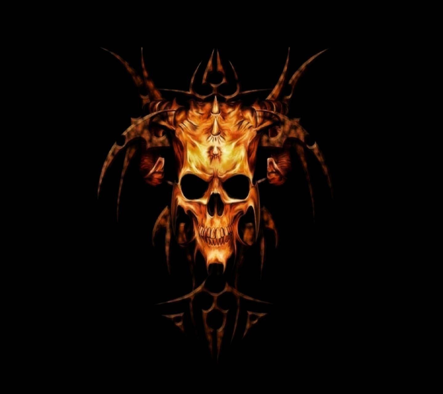 1440x1280 Evil Skull wallpaper