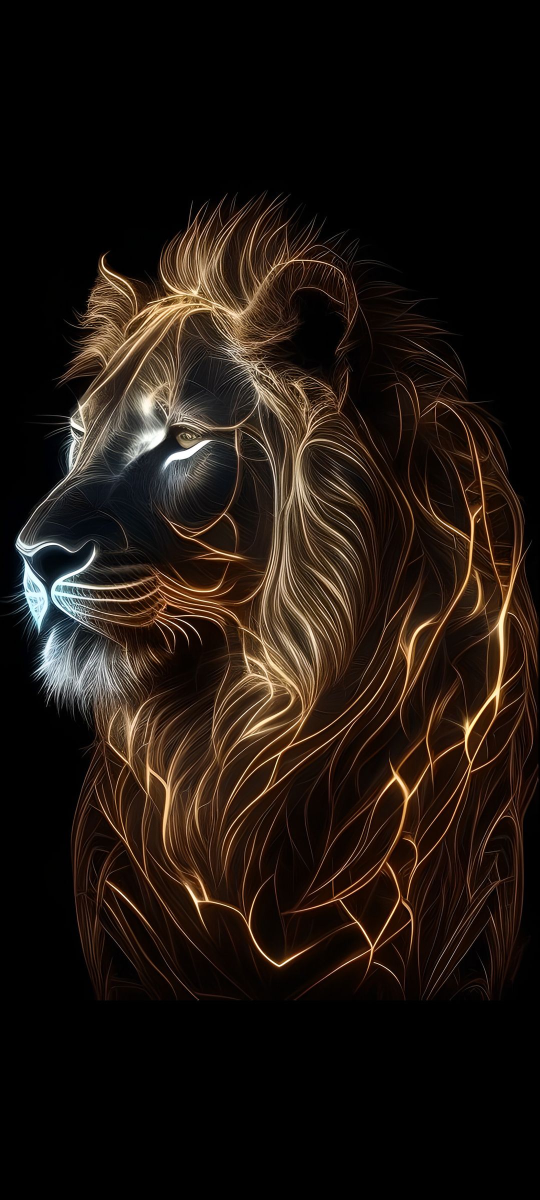 1080x2400 Download A lion, Wild, Sight, Animal, Predatory Wallpaper in 1080x2400 Resolution