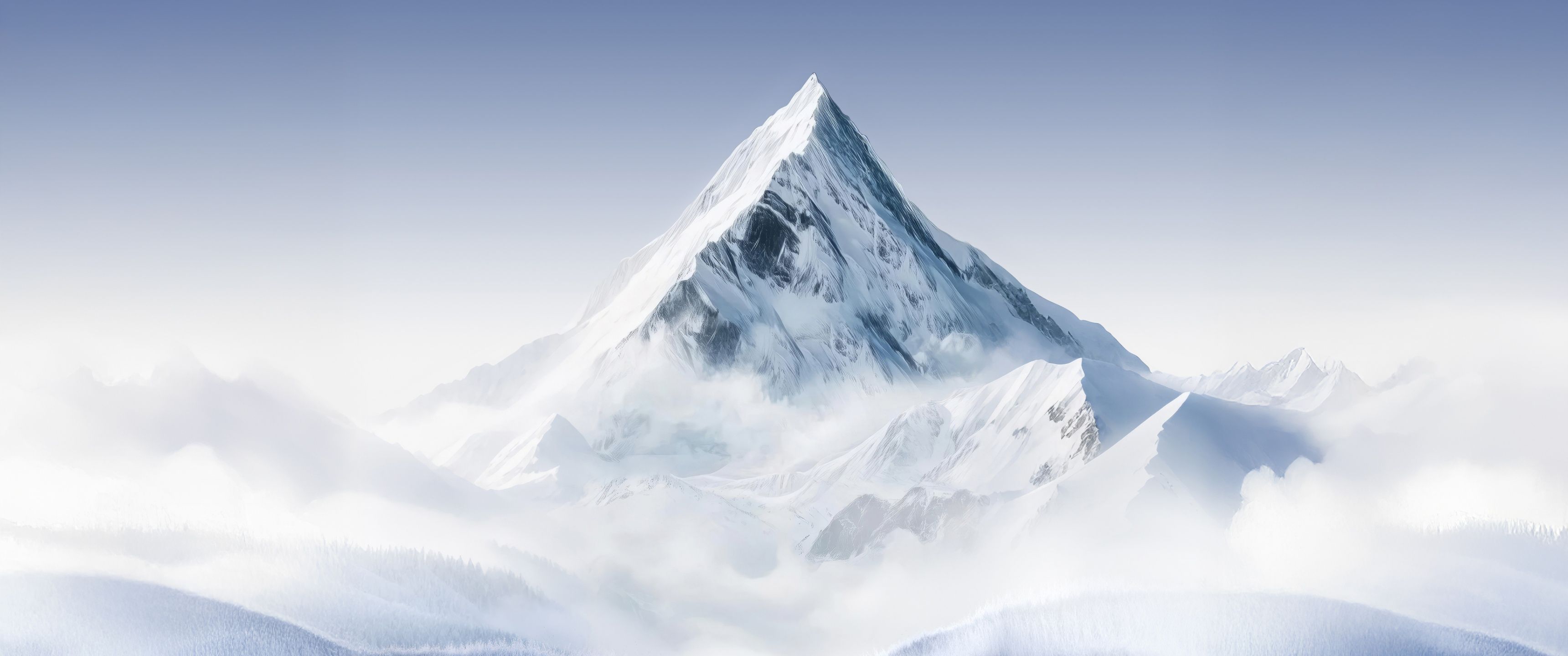 3440x1440 Winter Wallpaper 4K, Mountain Landscape
