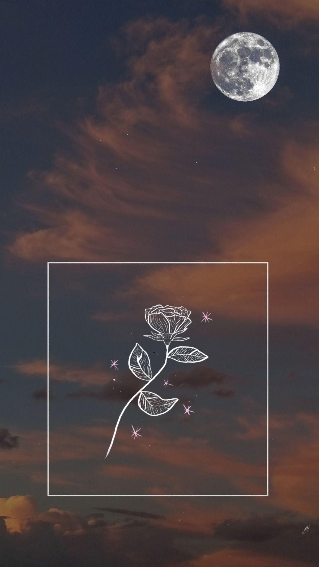 1081x1920 Moon Aesthetic Desktop Wallpaper