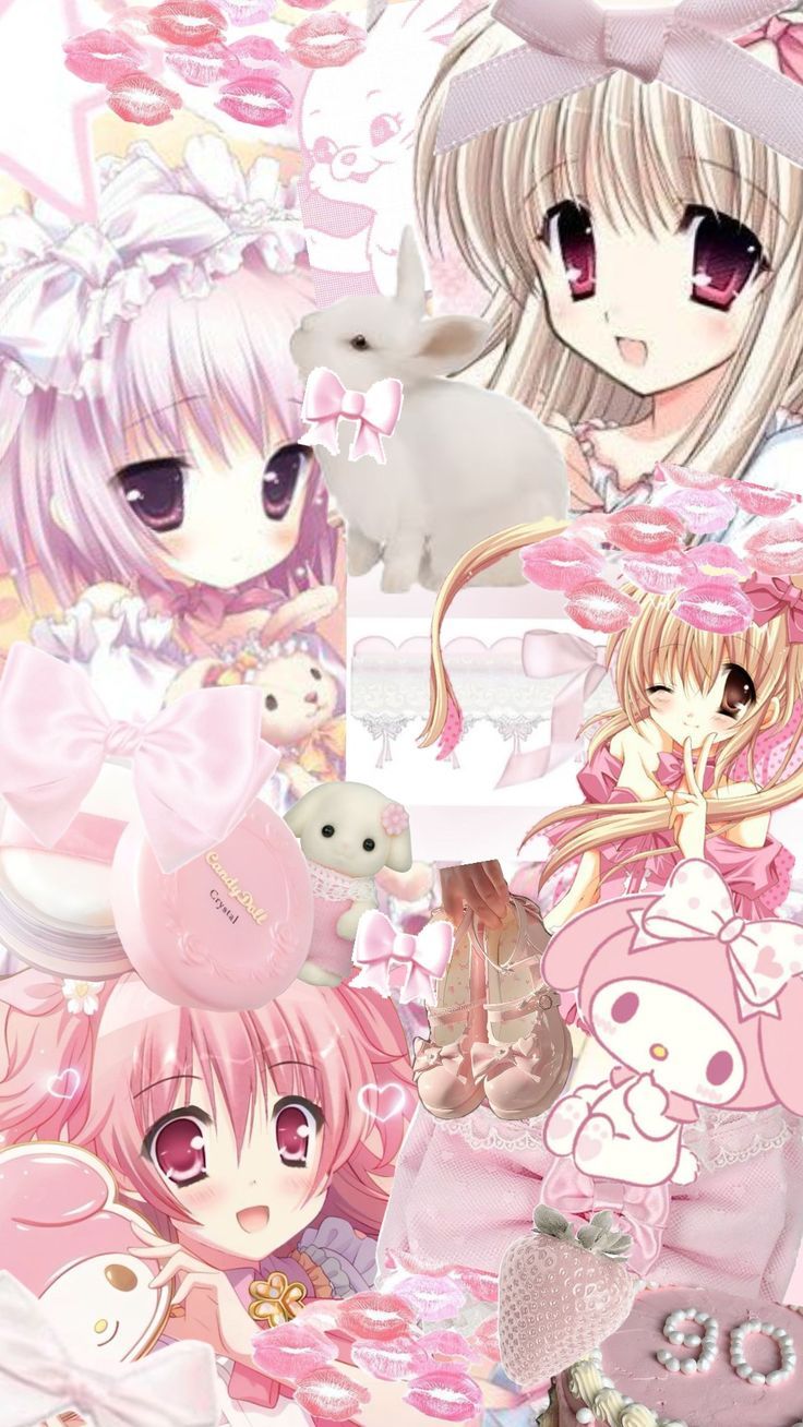 736x1308 cute kawaii 2000 anime core collage—