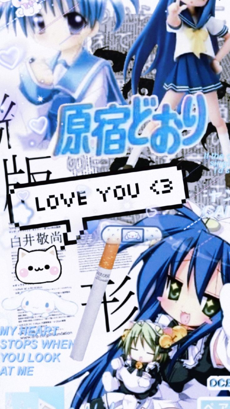 736x1308 2000s Anime Internet Aesthetic Wallpaper