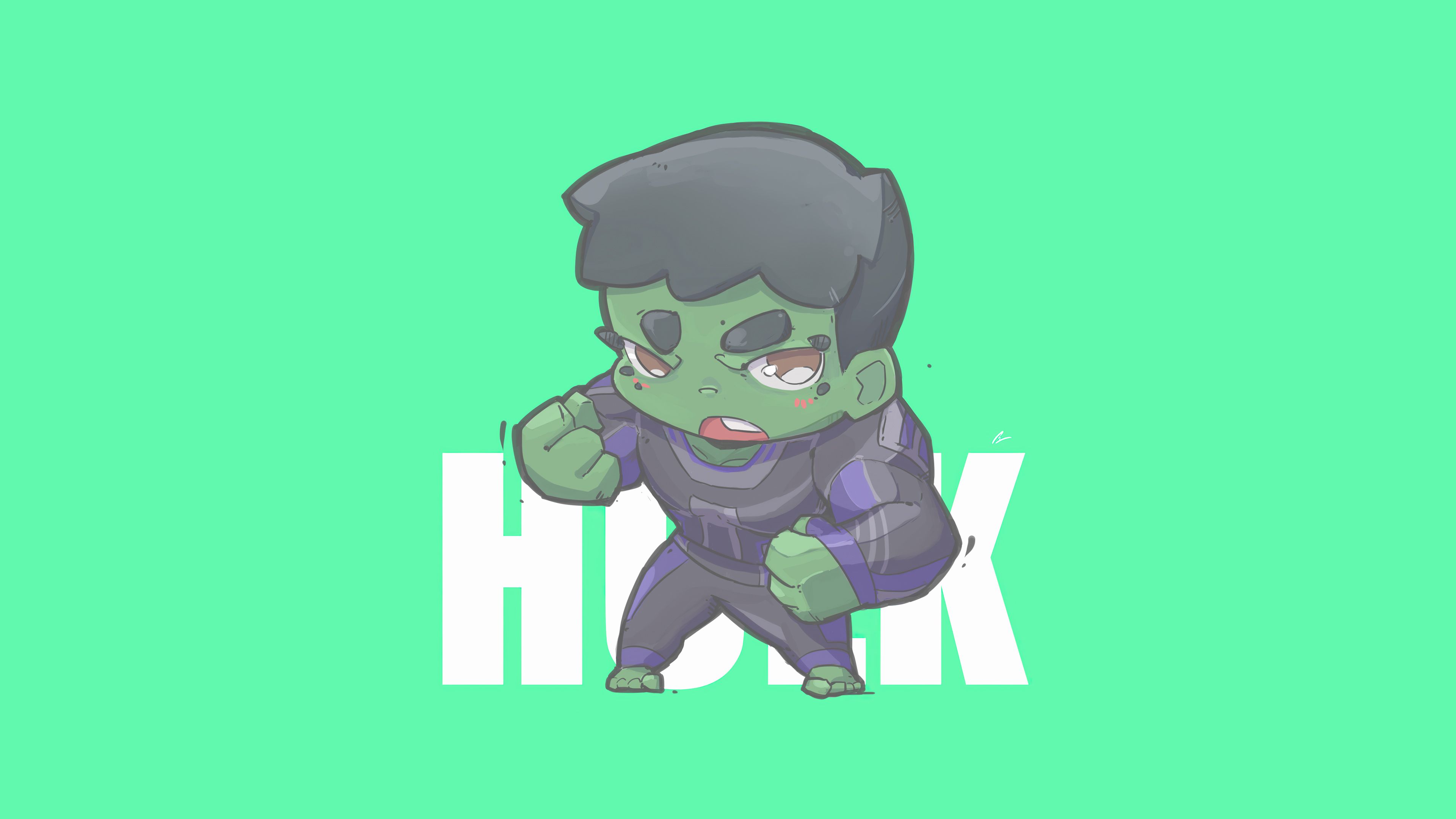 3840x2160 Download Chibi Comic Hulk 4k Ultra HD Wallpaper