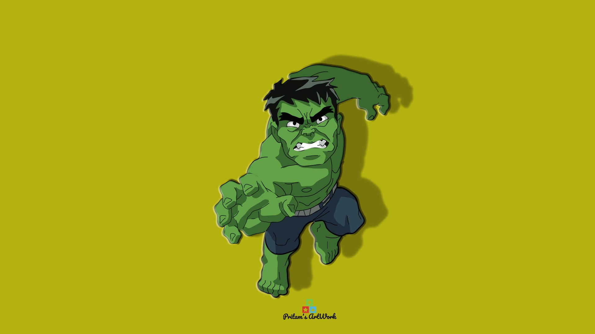 1920x1080 Hulk Chibi