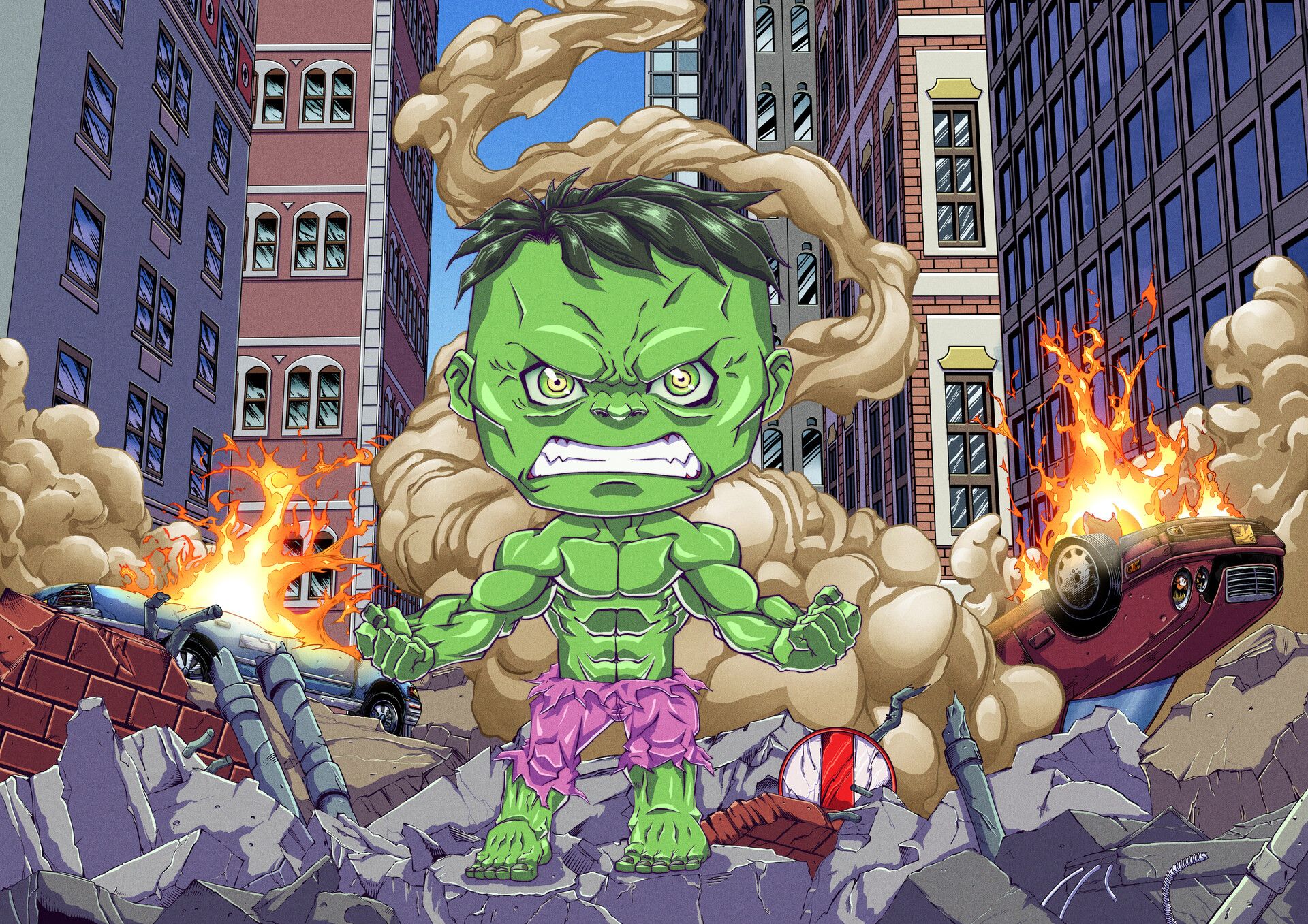 1920x1357 Hulk Chibi