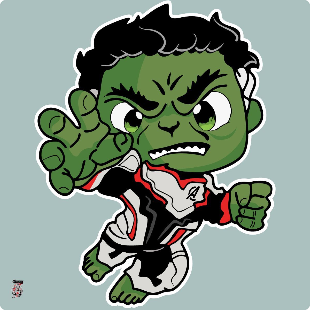 1200x1200 Kid Hulk's Thunderous Impact Wallpaper®