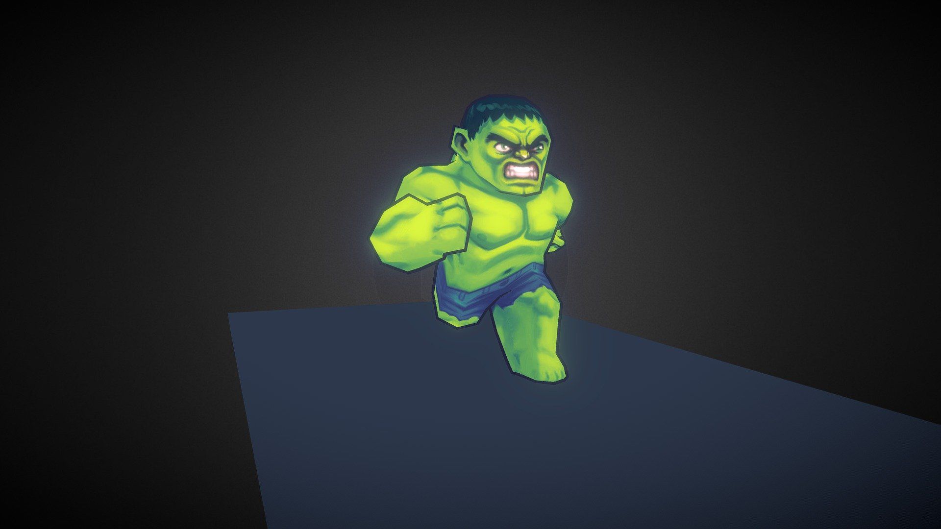1920x1080 Chibi Hulk model by Victor Estivador [a562ba6]