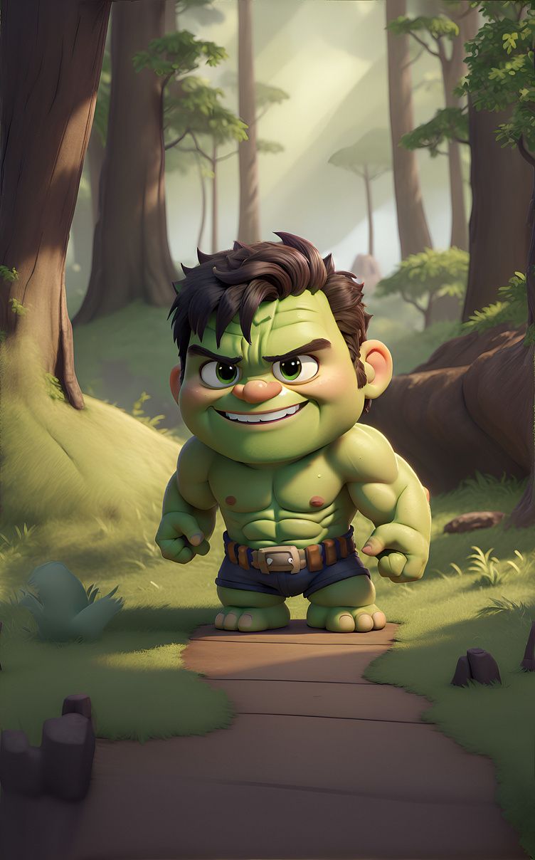 752x1208 Cute Miniature Hulk by Saqib on Dribbble