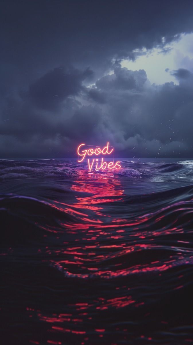 673x1200 Good Vibes Wallpaper for a Positive Home Decor Vibe. Vlogger wallpaper, Neon good vibes, Phone wallpaper neon