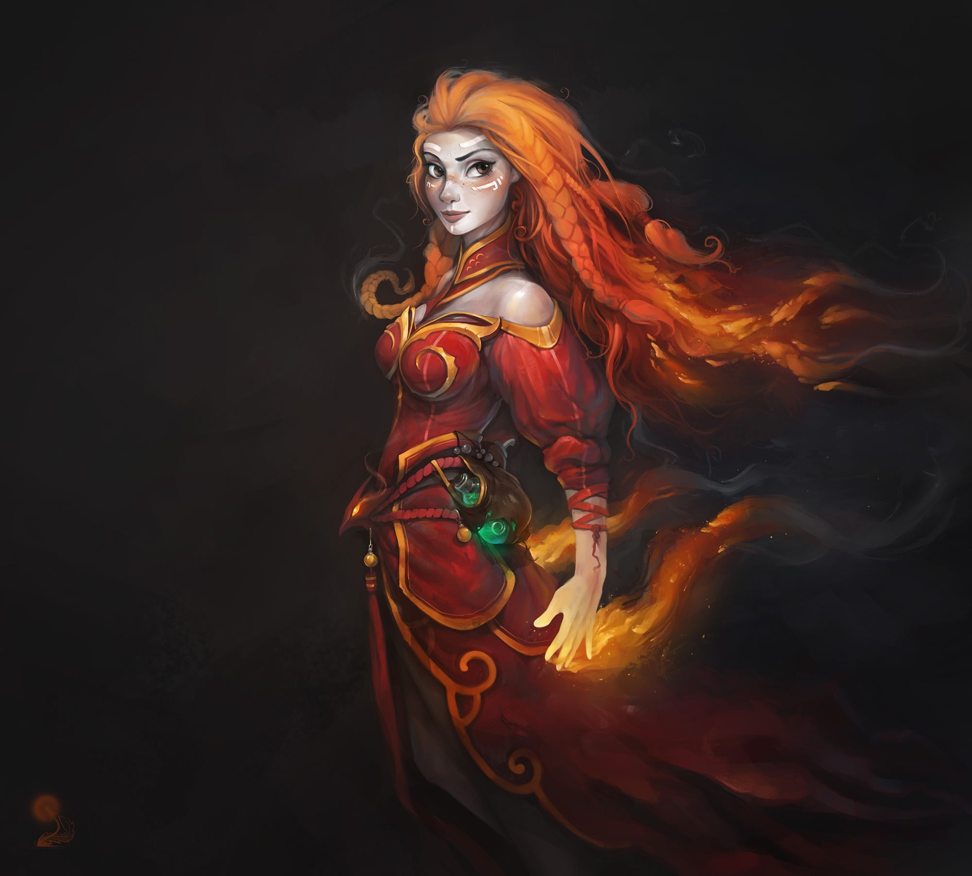 2000x1803 Dota 2 Lina Inverse digital wallpaper, Dota, Lina HD wallpaper