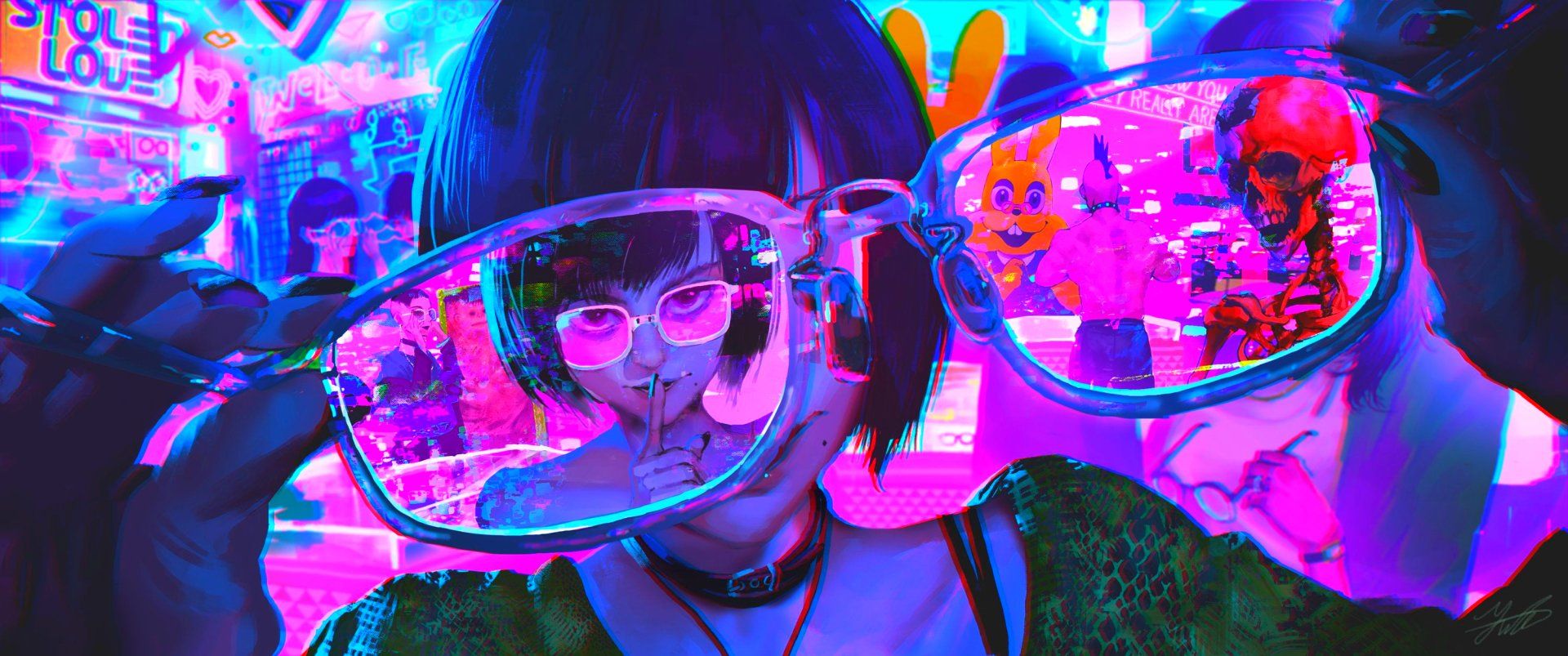 1920x803 Cyberpunk 2077 Anime Girl HD Wallpaper