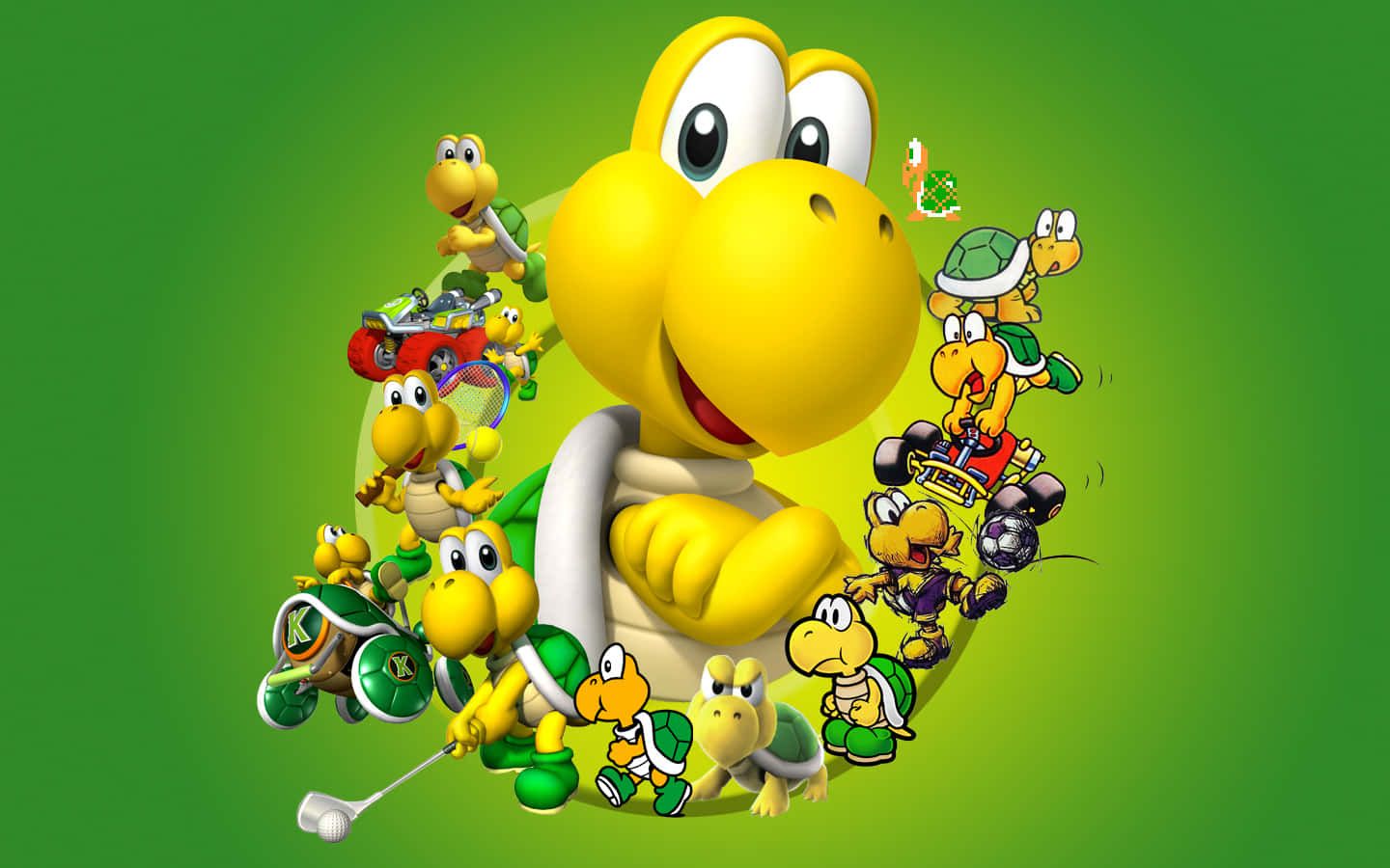 1440x900 Download Koopa Troopa Challenging the Mushroom Kingdom Wallpaper