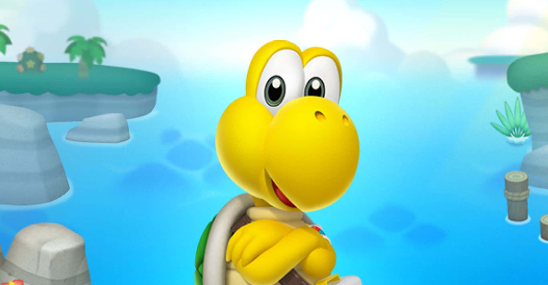 1920x1000 Download Striking Koopa Troopa Action Wallpaper