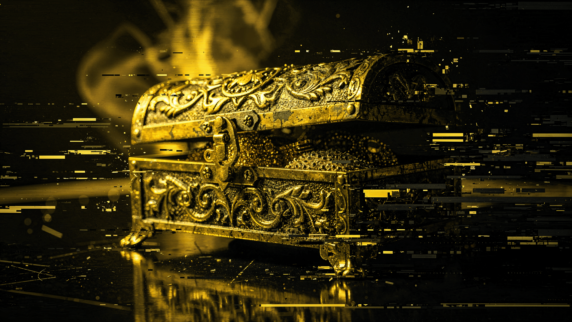 1920x1080 Ornate Golden Treasure Box