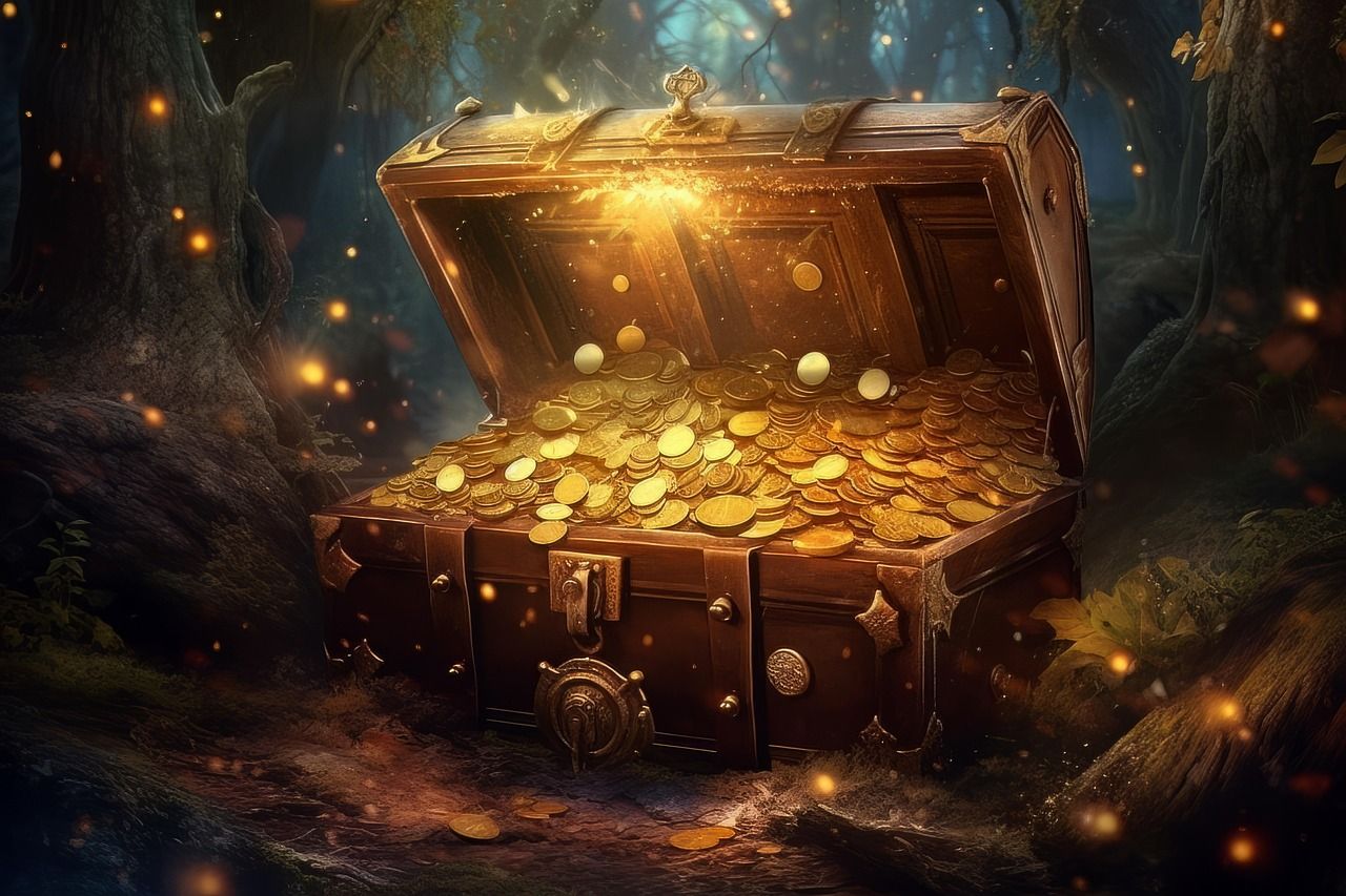 1280x853 Download Treasure Chest Gold Coins Open. Royalty Free Stock Illustration Image