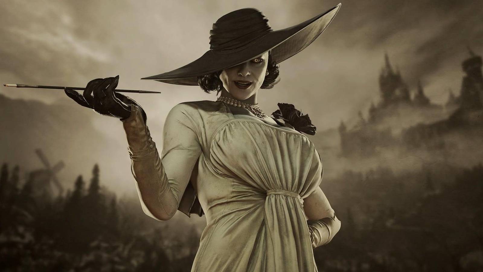 1600x900 Resident Evil: Village's Playable Dimitrescu Lets Players Live Their Tall Lady Dreams