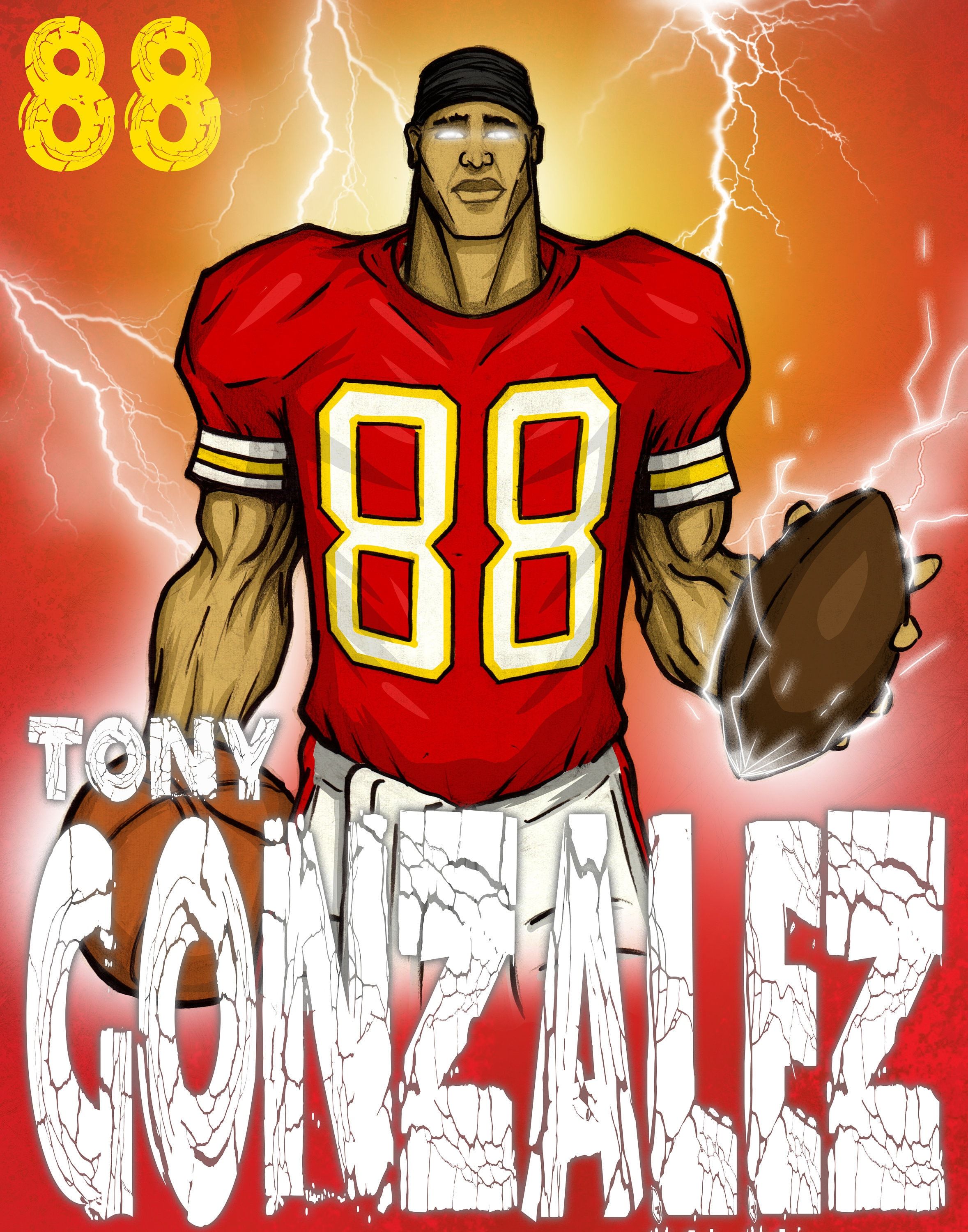 2357x3000 Tony Gonzalez Poster