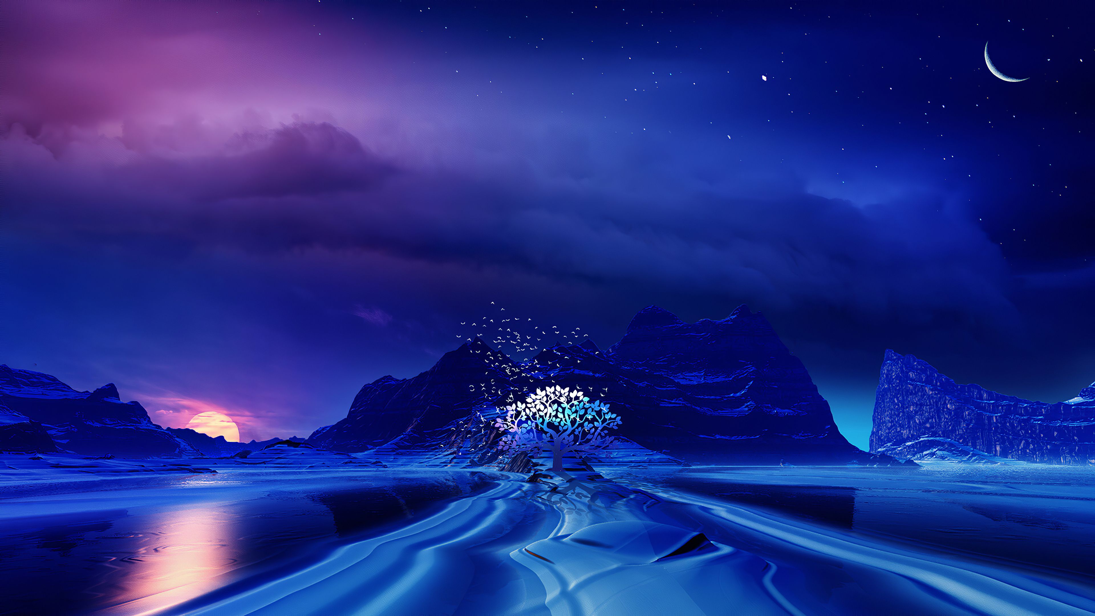 3840x2160 Enchanting Blues 4k Laptop Full HD 1080P , HD 4k Wallpaper, Image, Background, Photos and Picture