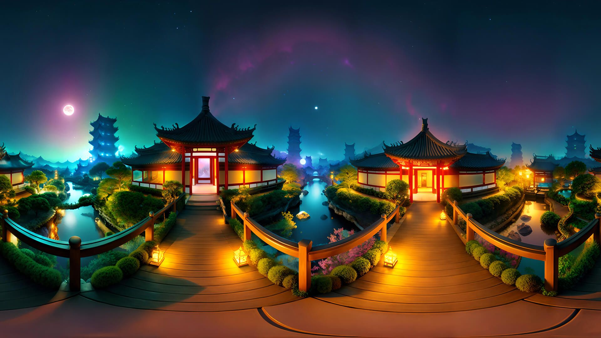 1920x1080 HDRI Chinese Garden Panoramas