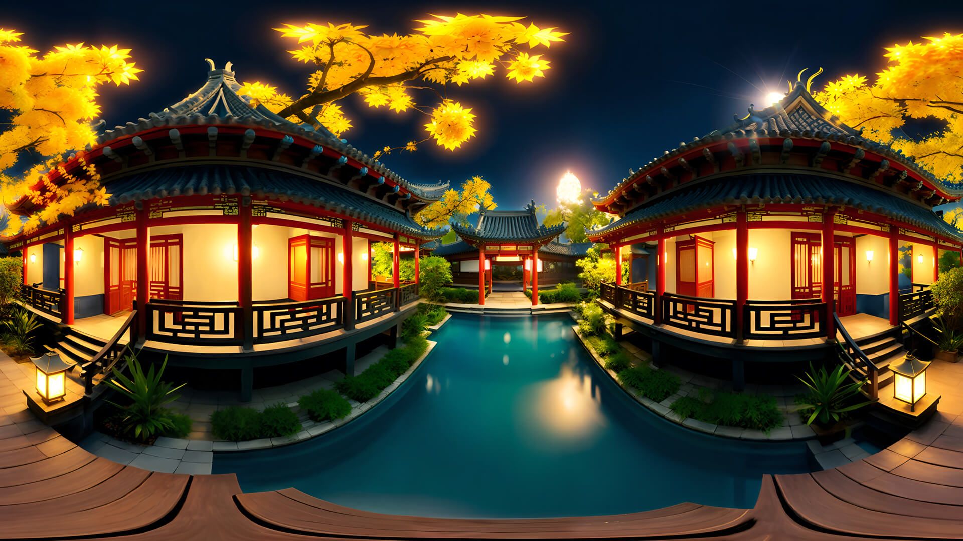 1920x1080 HDRI Chinese Garden Panoramas