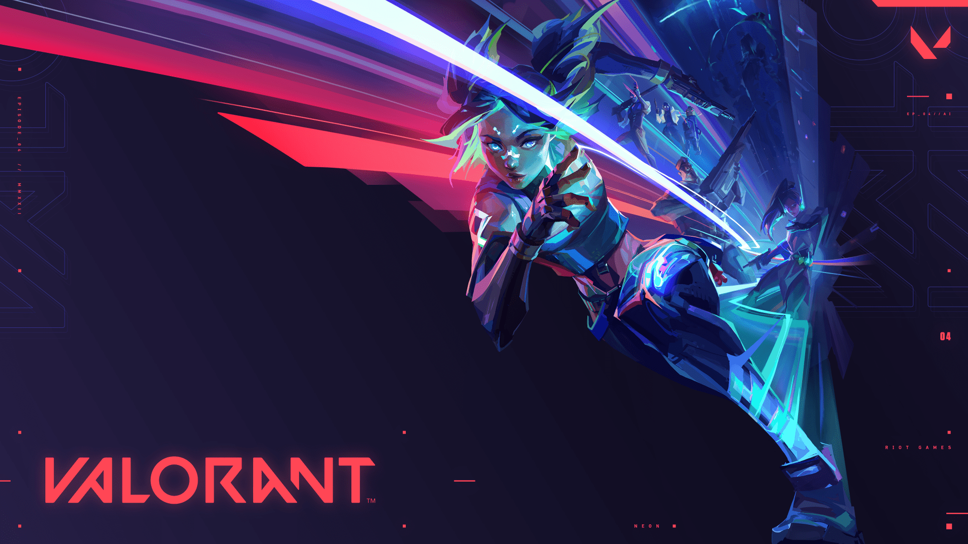 1920x1080 Valorant Neon Wallpaper 4K