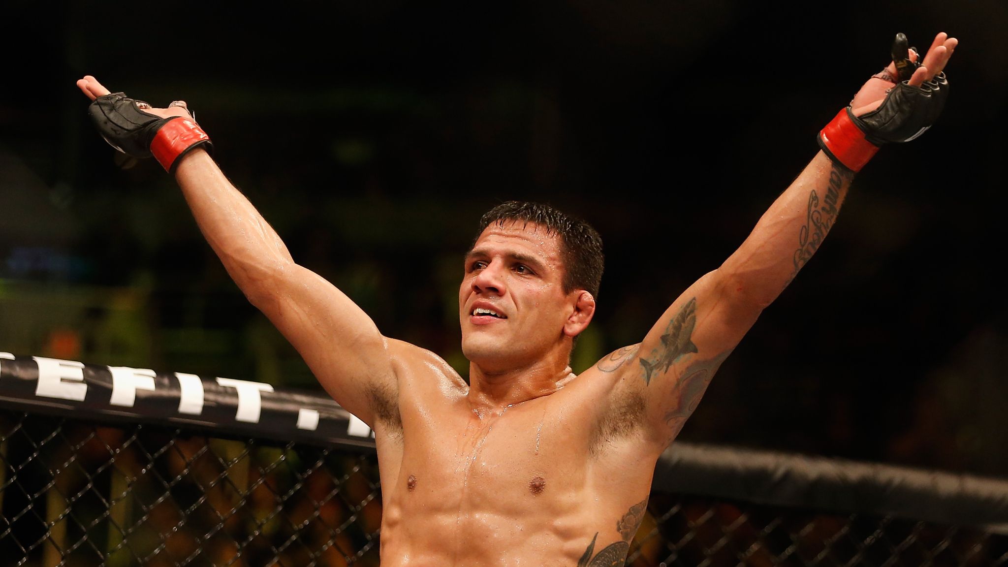 2048x1152 UFC 185: Rafael dos Anjos and Joanna Jedrzejczyk won championships