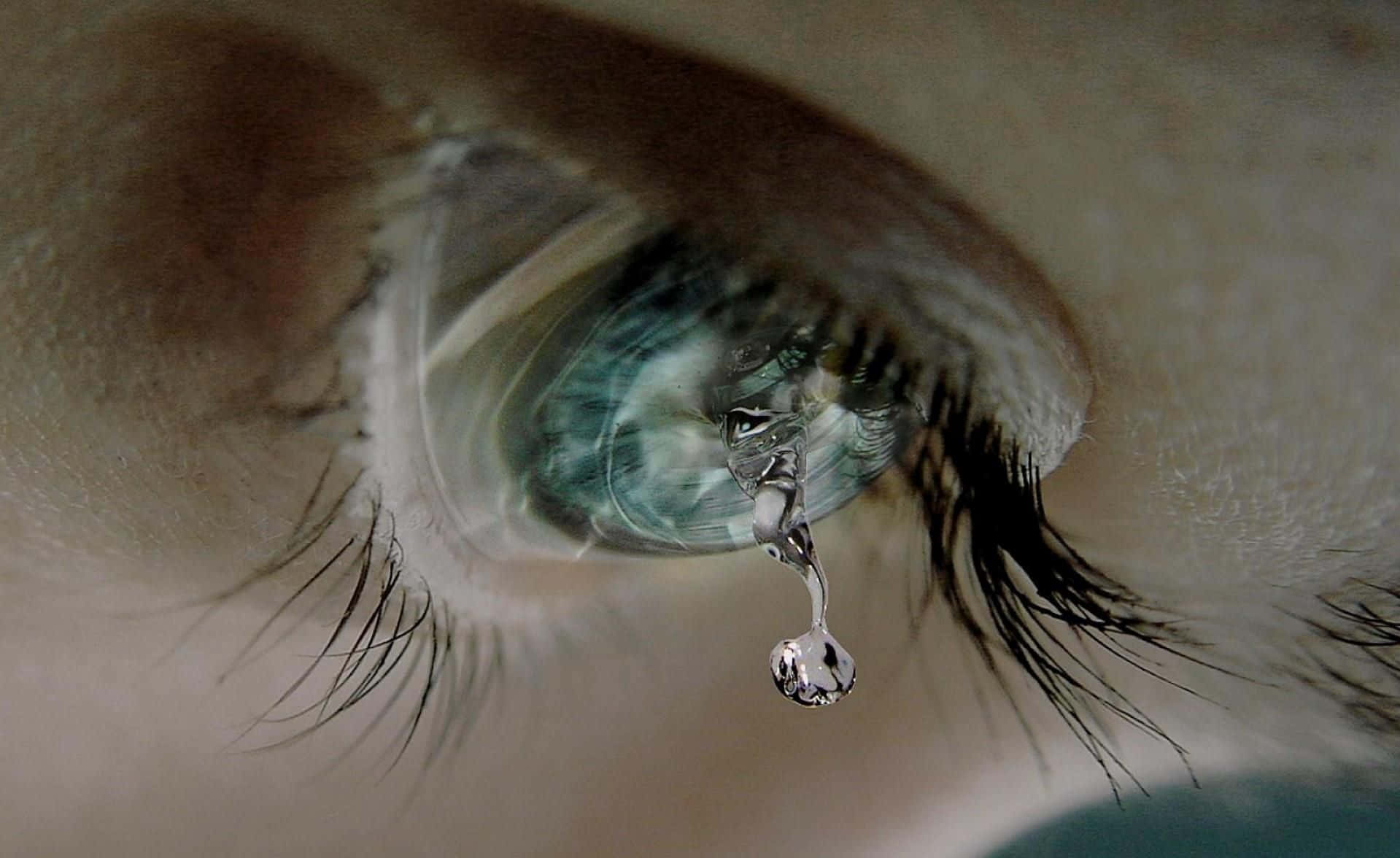 1919x1176 Download Tears Dropping From Crying Eye Wallpaper
