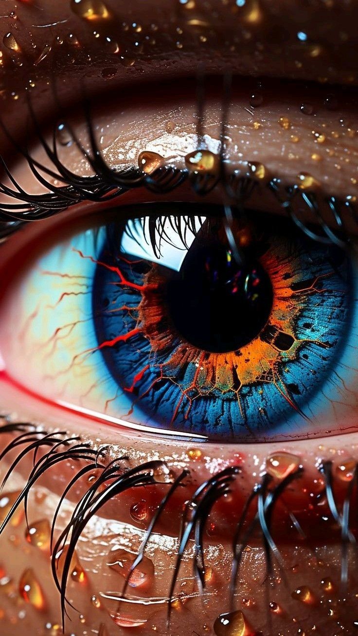 736x1308 Water drop / Eyes concept by AI Wallpaper 8k Ultra HD Quality